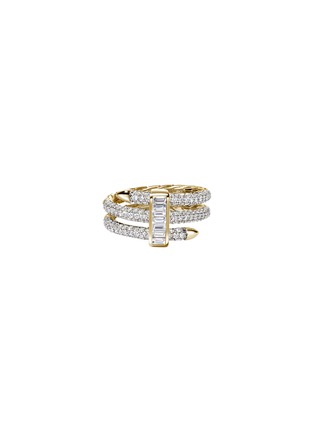 首图 - 点击放大 - JOHN HARDY - Spear 18K Gold Diamond Double Coil Ring — Size 7