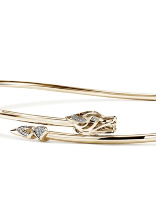 细节 - 点击放大 - JOHN HARDY - Naga 14K Gold Diamond Choker Necklace — Size 16"