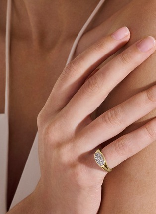 - JOHN HARDY - Pebble 14K Gold Diamond Ring — Size 6
