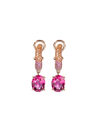 首图 - 点击放大 - JOHN HARDY - Surf 18K Rose Gold Rubelite Sapphire Earrings