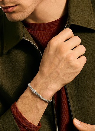  - JOHN HARDY - Icon Sterling Silver Diamond Extra Small Bracelet — Size US
