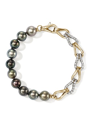 细节 - 点击放大 - JOHN HARDY - Surf 18K Gold Diamond Pearl Bracelet — Size UM