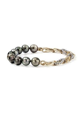 首图 - 点击放大 - JOHN HARDY - Surf 18K Gold Diamond Pearl Bracelet — Size UM