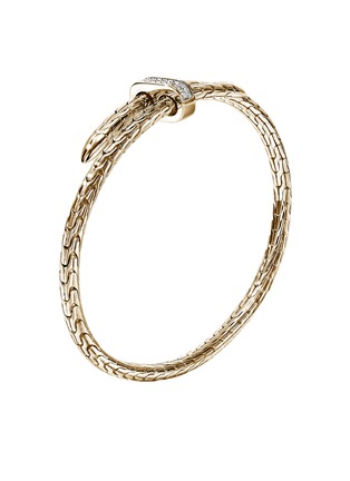 细节 - 点击放大 - JOHN HARDY - Spear 14K Gold Diamond Flex Cuff — Size M