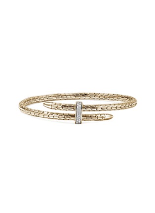 首图 - 点击放大 - JOHN HARDY - Spear 14K Gold Diamond Flex Cuff — Size M