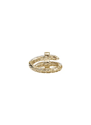 细节 - 点击放大 - JOHN HARDY - Spear 18K Gold Diamond Single Coil Ring — Size 6