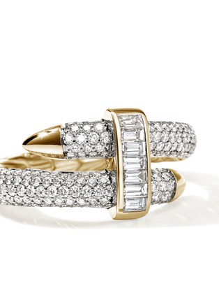 细节 - 点击放大 - JOHN HARDY - Spear 18K Gold Diamond Single Coil Ring — Size 6