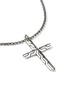  - JOHN HARDY - Icon 50 Sterling Silver Cross Pendant Box Chain Necklace — Size 24