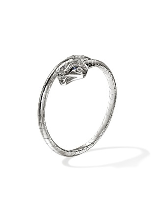 细节 - 点击放大 - JOHN HARDY - Legends Naga Sterling Silver Diamond Pavé Sapphire Cuff — Size M