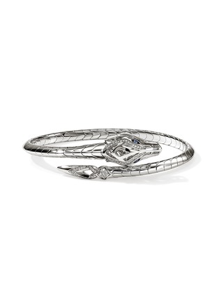首图 - 点击放大 - JOHN HARDY - Legends Naga Sterling Silver Diamond Pavé Sapphire Cuff — Size M