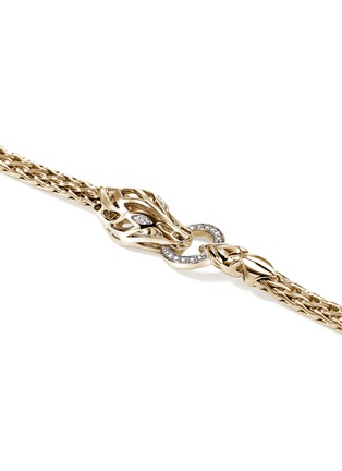 细节 - 点击放大 - JOHN HARDY - Legends Naga 14K Gold Diamond Pavé Slim Chain Bracelet — Size US