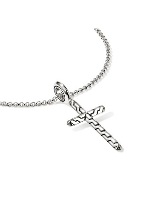 细节 - 点击放大 - JOHN HARDY - JH Essentials Spiritual Sterling Silver Cross Pendant Rolo Chain Necklace — Size 16-18
