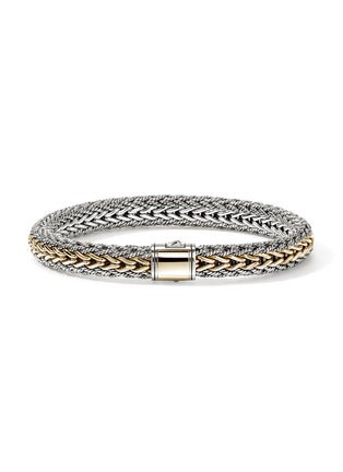 首图 - 点击放大 - JOHN HARDY - Icon 14K Gold Sterling Silver Medium Reversible Twisted Chain Bracelet — UM BG