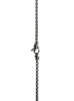 细节 - 点击放大 - JOHN HARDY - Icon 50 Sterling Silver Black Rhodium Cross Pendant Box Chain Necklace — Size 24