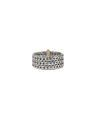 细节 - 点击放大 - JOHN HARDY - Icon Link 14K Gold Sterling Silver Band Ring — Size 7