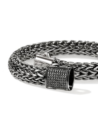 细节 - 点击放大 - JOHN HARDY - Icon Sterling Silver Black Rhodium Sapphire Large Bracelet — Size UM