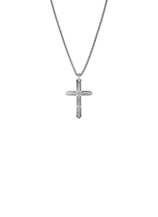 细节 - 点击放大 - JOHN HARDY - Icon 50 Sterling Silver Cross Pendant Box Chain Necklace — Size 22