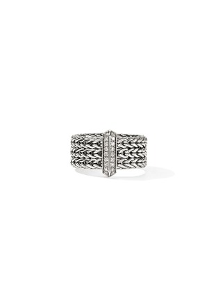 首图 - 点击放大 - JOHN HARDY - Icon Link Sterling Silver Diamond Pavé Band Ring — Size 9