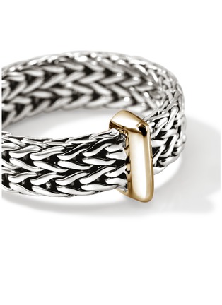 细节 - 点击放大 - JOHN HARDY - Icon Link 14K Gold Sterling Silver Band Ring — Size 7