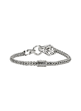 细节 - 点击放大 - JOHN HARDY - Legends Naga Sterling Silver Diamond Pavé Sapphire Slim Chain Bracelet — Size US