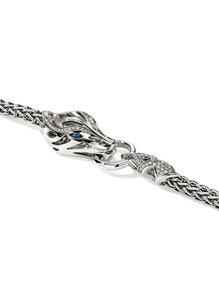 细节 - 点击放大 - JOHN HARDY - Legends Naga Sterling Silver Diamond Pavé Sapphire Slim Chain Bracelet — Size US