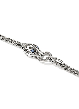 细节 - 点击放大 - JOHN HARDY - Legends Naga Sterling Silver Diamond Pavé Sapphire Slim Chain Bracelet — Size US