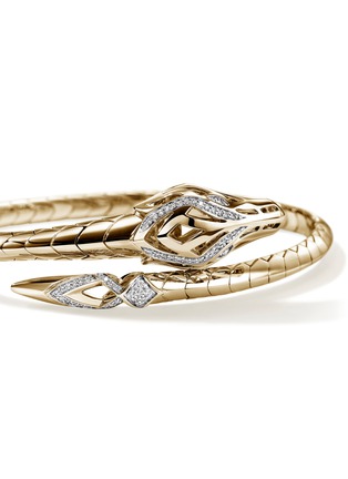 细节 - 点击放大 - JOHN HARDY - Legends Naga 14K Gold Diamond Pavé Cuff — Size M