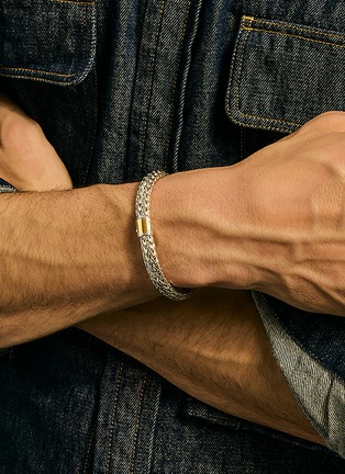  - JOHN HARDY - Icon 14K Gold Sterling Silver Medium Bracelet — Size UM