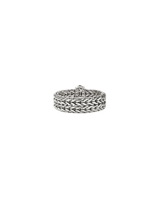 细节 - 点击放大 - JOHN HARDY - Icon Link Sterling Silver Diamond Pavé Band Ring — Size 7
