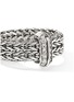 细节 - 点击放大 - JOHN HARDY - Icon Link Sterling Silver Diamond Pavé Band Ring — Size 7