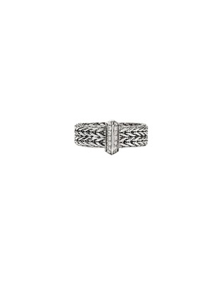首图 - 点击放大 - JOHN HARDY - Icon Link Sterling Silver Diamond Pavé Band Ring — Size 7
