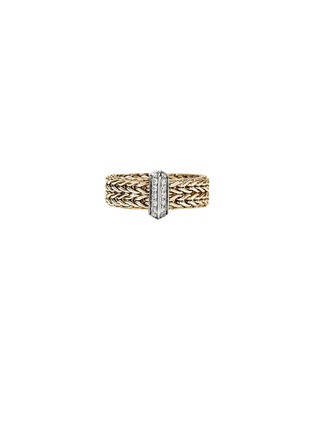 首图 - 点击放大 - JOHN HARDY - Icon Link 14K Gold Diamond Pavé Band Ring — Size 7