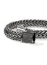 细节 - 点击放大 - JOHN HARDY - Icon Sterling Silver Black Rhodium Sapphire Large Bracelet — Size UL