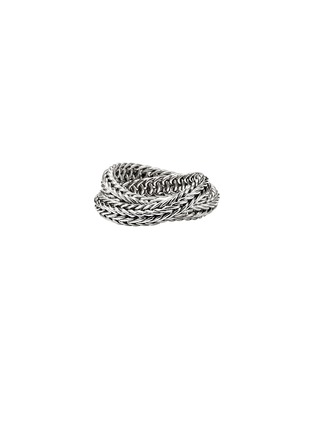细节 - 点击放大 - JOHN HARDY - Icon Chevron Sterling Silver Chain Crossover Ring — Size 7