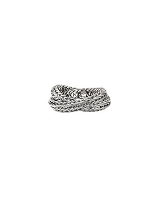 首图 - 点击放大 - JOHN HARDY - Icon Chevron Sterling Silver Chain Crossover Ring — Size 7
