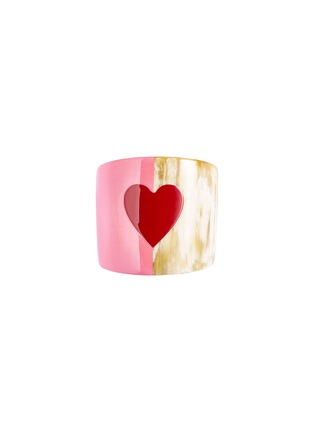 首图 –点击放大 - SUMMERILL & BISHOP - Heart Lacquer and Horn Napkin Ring — Pink
