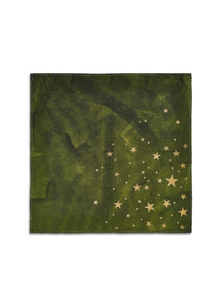 首图 –点击放大 - SUMMERILL & BISHOP - Falling Stars Linen Napkin — Avocado Green