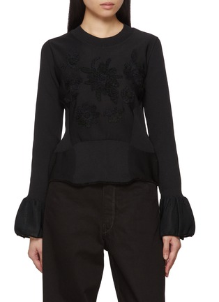 首图 - 点击放大 - ODAKHA - Embroidered Gynoid Knit Top