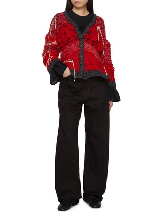 模特儿示范图 - 点击放大 - ODAKHA - Rouge Flowers Cardigan