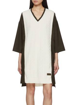 首图 - 点击放大 - ODAKHA - Cable Knit Combination Dress