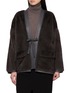 首图 - 点击放大 - KRUF - Long Sleeve Leather Trim Mink Fur Kimono Jacket