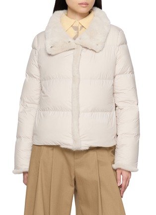 首图 - 点击放大 - KRUF - Mink Fur Collar Padded Jacket