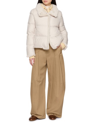 模特儿示范图 - 点击放大 - KRUF - Mink Fur Collar Padded Jacket