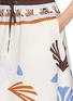  - HERNO - Flared Drawstring Waistband Printed Cotton Skirt