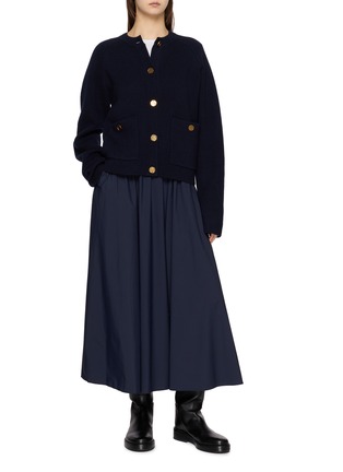 模特儿示范图 - 点击放大 - HERNO - Drawstring Waist Lightweight Flared Skirt