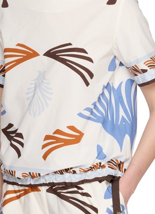  - HERNO - 印花松紧下摆 T 恤