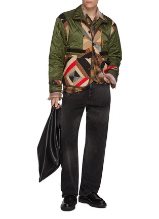模特儿示范图 - 点击放大 - KHOKI - Patchwork Quilted Jacket