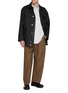 模特儿示范图 - 点击放大 - MACKINTOSH - Roag Detachable Wool Liner Cotton Short Trench Jacket