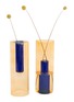 首图 –点击放大 首图 –点击放大 - BLOCK DESIGN - Single Large Reversible Glass Vase — Peach/Cobalt