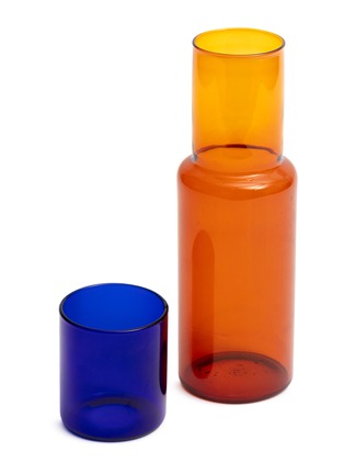 首图 –点击放大 - BLOCK DESIGN - Duo Tone Glass Carafe — Amber/Cobalt